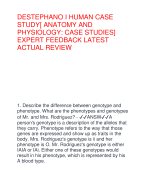 DESTEPHANO I HUMAN CASE STUDY[ ANATOMY AND PHYSIOLOGY: CASE STUDIES] EXPERT FEEDBACK LATEST ACTUAL REVIEW