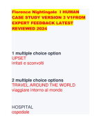 Florence Nightingale I HUMAN CASE STUDY VERSION 3 V1FROM EXPERT FEEDBACK LATEST REVIEWED 2024
