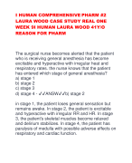I HUMAN COMPREHENSIVE PHARM #2 LAURA WOOD CASE STUDY REAL ONE WEEK 9I HUMAN LAURA WOOD 41Y/O REASON FOR PHARM