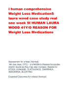 i human comprehensive Weight Loss MedicationS laura wood case study real one week 9I HUMAN LAURA WOOD 41Y/O REASON FOR Weight Loss Medications