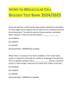 Analytical Chemistry- Final Exam latest version for 2024-2025