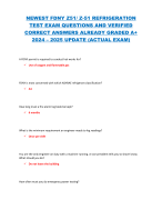 NEWEST FDNY Z51/ Z-51 REFRIGERATION  TEST EXAM QUESTIONS AND VERIFIED  CORRECT ANSWERS ALREADY GRADED A+  2024 – 2025 UPDATE (ACTUAL EXAM) 