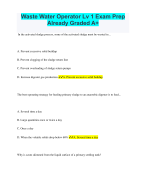 Waste Water Operator Lv 1 Exam Prep: Questions & Answers: Updated A+ Guide