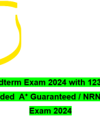 NRNP 6645 Latest Midterm Exam 2024 with 123 Questions and 100% Correct  Answers. Graded  A+ Guaranteed / NRNP 6645 Latest Midterm Exam 2024