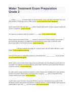 Water Treatment Exam Preparation Grade 2: Questions & Answers: Latest Updated