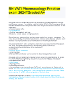 RN VATI Pharmacology Practice exam 2024//Graded A+ 