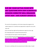 NUR 280  EXAM (ACTUAL EXAM) WITH 100+ QUESTIONS WITH VERY ELABORATED ANSWERS CORRECTRY WELL ORGANIZED LATEST 2024 – 2025 ALREADY GRADED A+ 