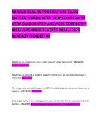 NJ BLUE SEAL REFRIGERATION  EXAM (ACTUAL EXAM) WITH  QUESTIONS WITH VERY ELABORATED ANSWERS CORRECTRY WELL ORGANIZED LATEST 2024 – 2025 ALREADY GRADED A+     