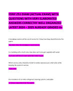 FDNY Z51 EXAM (ACTUAL EXAM) WITH QUESTIONS WITH VERY ELABORATED ANSWERS CORRECTRY WELL ORGANIZED LATEST 2024 – 2025 ALREADY GRADED A+