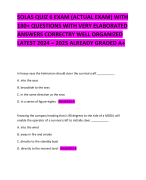 SOLAS QUIZ 6 EXAM (ACTUAL EXAM) WITH 180+ QUESTIONS WITH VERY ELABORATED ANSWERS CORRECTRY WELL ORGANIZED LATEST 2024 – 2025 ALREADY GRADED A+   