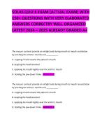 SOLAS QUIZ 8 EXAM (ACTUAL EXAM) WITH 150+ QUESTIONS WITH VERY ELABORATED ANSWERS CORRECTRY WELL ORGANIZED LATEST 2024 – 2025 ALREADY GRADED A+     
