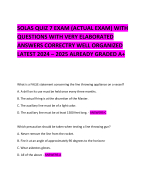 SOLAS QUIZ 7 EXAM (ACTUAL EXAM) WITH QUESTIONS WITH VERY ELABORATED ANSWERS CORRECTRY WELL ORGANIZED LATEST 2024 – 2025 ALREADY GRADED A+  