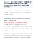 BRAND NEW HESI RN 2024 EXIT EXAM LATEST VERSION UPDATED ON JULY GRADED A+ 100% SURE SUCCESS NEWEST 