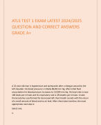 ATLS WRITTEN REVIEW EXAM LATEST 2024/2025  QUESTION AND CORRECT ANSWERS GRADE A+