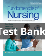 Test Bank For Fumdamentals of Nursing 10th Edition by Taylor Chapter 1-47