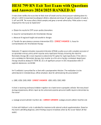 HESI 799 RN Exit Test Exam with Questions and Answers 2024/2025 RANKED A+