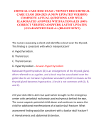 CRITICAL CARE HESI EXAM / NEWEST HESI CRITICAL CARE EXAM 2024-2025 (A NEW UPDATED VERSION) COMPLETE ACTUAL QUESTIONS AND WELL ELABORATED ANSWERS WITH RATIONALES (100% CORRECT VERIFIED ANSWERS) LATEST UPDATES |GUARANTEED PASS A+ (BRAND NEW!!)