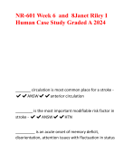 NR-601 Week 6 and 8Janet Riley I Human Case Study Graded A 2024