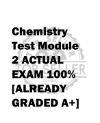 Chemistry  Test Module  2 ACTUAL  EXAM 100%  [ALREADY  GRADED A+]