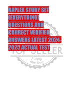 NAPLEX STUDY SET  (EVERYTHING) QUESTIONS AND  CORRECT VERIFIED  ANSWERS LATEST 2024- 2025 ACTUAL TEST