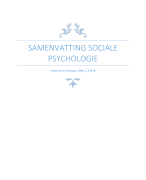 BESTE SAMENVATTING BLOK 1.1 SOCIALE PSYCHOLOGIE: HUMANS IN GROUPS, EUR