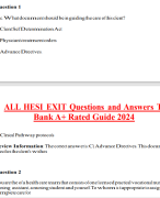 ALL HESI EXIT Questions and Answers Test Bank A+ Rated Guide 2024