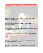 I human Case study Autobiography of Benjamin Franklin QUESTIONS  AND CORRECT DETAILED ANSWERS (VERIFIED ANSWERS) |ALREADY  GRADED A+