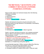 NR 508 WEEK 7 QUESTIONS AND  CORRECT DETAILED ANSWERS  (VERIFIED ANSWERS)