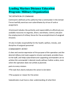 Leading Marines Distance Education Program: Military Organization