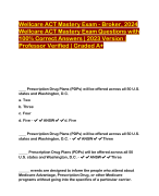 Wellcare ACT Mastery Exam - Broker, 2024 Wellcare ACT Mastery Exam Questions with 100% Correct Answers | 2023 Version | Professor Verified | Graded A+