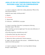 BUNDLE FOR ATI PN/VAT COMPREHENSIVE PREDICTOR EXAMS 100% SOLVED FOR GUARANTEED PASS RECETLY UPDATED