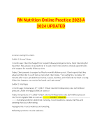 RN Nutrition Online Practice 2023 A 2024 UPDATED