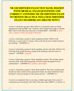 NR 228 MIDTERM EXAM TEST BANK 2024/2025  WITH 200 REAL EXAM QUESTIONS AND  CORRECT ANSWERS/ NR 228 MIDTERM EXAM  NUTRITION HEALTH & WELLNESS MIDTERM  EXAM CHAMBERLAIN (BRAND NEW!!)
