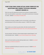 FiCEP CUNA FINAL EXAM ACTUAL EXAM COMPLETE 250 QUESTIONS AND CORRECT DETAILED ANSWERS ALREADY GRADED A+