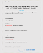 FICEP EXAM ACTUAL EXAM COMPLETE 210 QUESTIONS AND CORRECT DETAILED ANSWERS JUST RELEASED