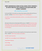 ARMY AEROMEDICAL EXAM ACTUAL EXAM LATEST VERSION A & B WITH PRACTICE TEST COMPLETE 350 QUESTIONS AND CORRECT ANSWERS 