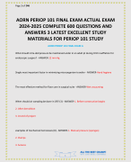 AORN PERIOP 101 FINAL EXAM ACTUAL EXAM 2024-2025 COMPLETE 600 QUESTIONS AND ANSWERS 3 LATEST EXCELLENT STUDY MATERIALS FOR PERIOP 101 STUDY