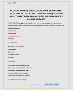 NCCAOM BOARDS EAR ACUPUNCTURE EXAM LATEST 2024-2025 ACTUAL EXAM COMPLETE 150 QUESTIONS AND CORRECT DETAILED ANSWERS ALREADY GRADED A+ JUST RELEASED