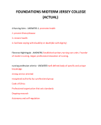 FOUNDATIONS MIDTERM JERSEY COLLEGE (ACTUAL) 2024 QUESTIONS AND ANSWERS