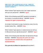 NIMS-IS 200 C FINAL EXAM 2024-2025 |ACTUAL COMPLETE  QUESTIONS AND CORRECT ANSWERS (VERIFIED ANSWERS )  ALREADY GRADED A+.