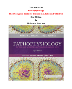 Test Bank For Pathophysiology The Biological Basis for Disease in Adults and Children 8th Edition By McCance, Huether |All Chapters, Complete Q & A, Latest 2024|