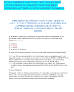 PHTLS PRETEST AND POST TEST EXAMS NEW LATEST VERSION UPDATED 2024-2025 BEST STUDYING MATERIALS WITH VERIFIED ANSWERS