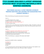 TTCC EXAMS 2024-2025 2 LATEST VERSIONS UPDATED BEST STUDYING MATERIALS WITH VERIFIED ANSWERS. 