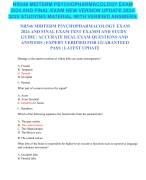 NR546 MIDTERM PSYCHOPHARMACOLOGY EXAM 2024 AND FINAL EXAM NEW VERSION UPDATE 2024-2025 STUDYING MATERIAL WITH VERIFIED ANSWERS.