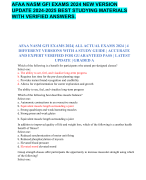 AFAA NASM GFI EXAMS 2024 NEW VERSION  UPDATE 2024-2025 BEST STUDYING MATERIALS  WITH VERIFIED ANSWERS