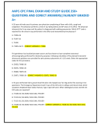 AAPC-CPC FINAL EXAM AND STUDY GUIDE 250+  QUESTIONS AND CORECT ANSWERS//ALREADY GRADED  A+