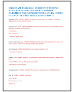 CBIS EXAM LATEST 2023-2024 ACTUAL EXAM 300  QUESTIONS AND CORRECT DETAILED ANSWERS  WITH RATIONALES (VERIFIED ANSWERS) |ALREADY  GRADED A+ 