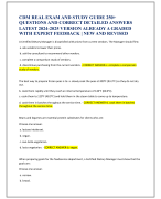 CDM REAL EXAM AND STUDY GUIDE 250+ QUESTIONS AND CORRECT DETAILED ANSWERS  LATEST 2024-2025 VERSION ALREADY A GRADED  WITH EXPERT FEEDBACK | NEW AND REVISED