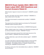 MSCI510 Exam Update 2024 | MSCI 510  Exam Latest 2024 -2025 Questions and  Correct Answers Rated A+| Verified MSCI 510 Exam ActualUpdate 2024 -2025 Quiz with Accurate Solutions Aranking Allpassl'