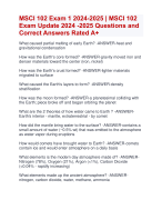MSCI 102 Exam 1 2024-2025 | MSCI 102  Exam Update 2024 -2025 Questions and  Correct Answers Rated A+ | Verified MSCI 102 Exam 1 ActualUpdate 2024-2025 Quiz with Accurate Solutions Aranking Allpassl'